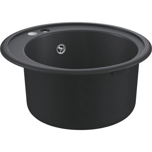Grohe K200 køkkenvask, sort granit, Ø51 cm