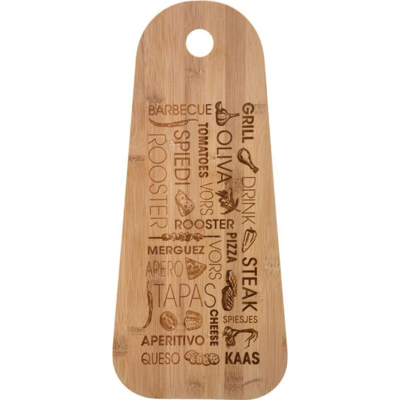 Træ skærebræt til servering og tapas, 45x17 cm