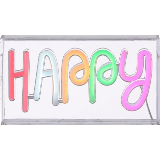 Paul Neuhaus Happy neonskilt - Multicolor LED med USB