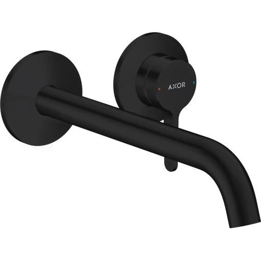Axor One håndvaskarmatur, mat sort, 220 mm tud