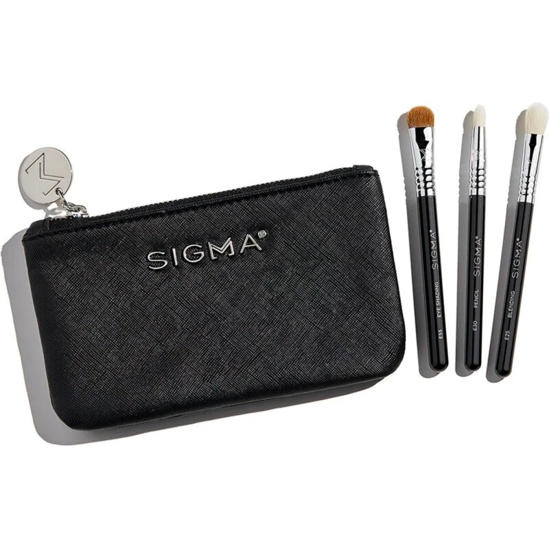 Sigma Beauty Glam 'N Go Mini øjenbørste-sæt (3 børster + etui)