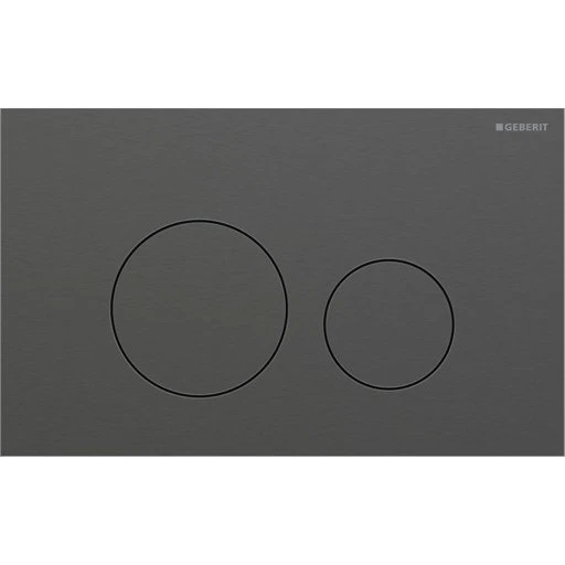 Geberit Sigma 40 Round betjeningsplade, børstet sort krom