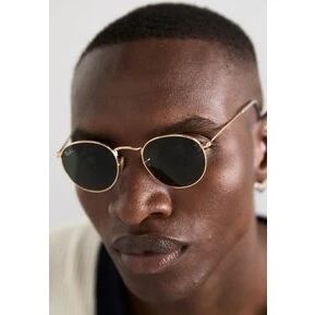 Ray-Ban Round Metal RB3447 029 – sølv med grønne glas