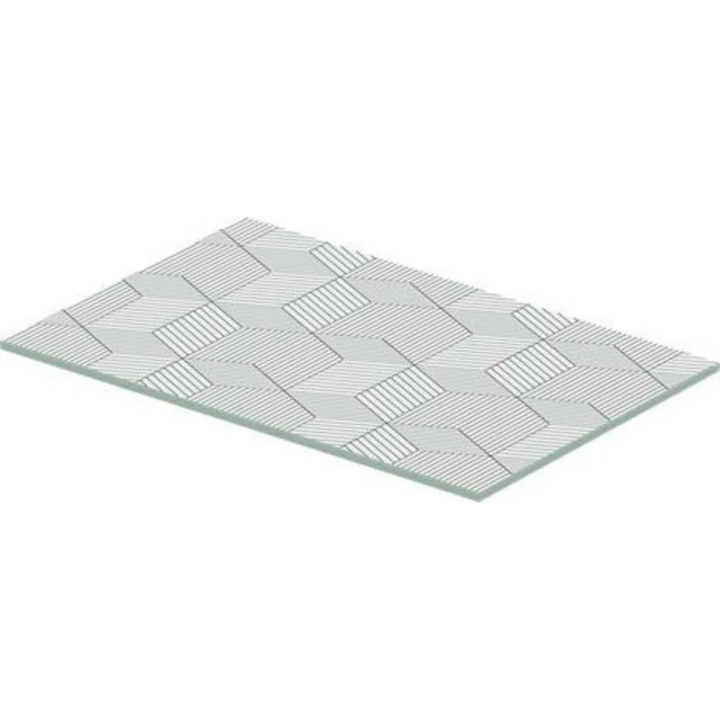 Duravit DuraSquare Cubic-line glashylde, 970x8 mm, hvid