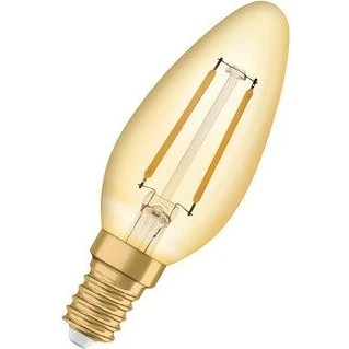 OSRAM Vintage 1906 LED Kerte E14 1,5W (13W) Guld
