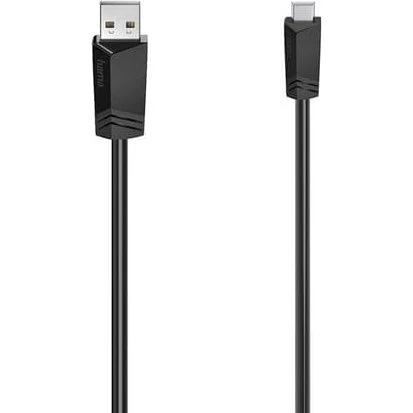 HAMA USB-Mini-B til USB-A kabel, 1.5m, Sort