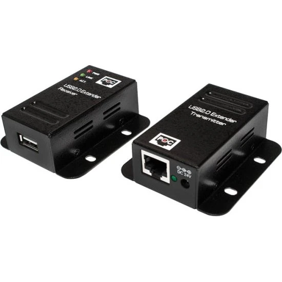 LogiLink USB 2.0 Cat.5 Extender med PoE op til 50m