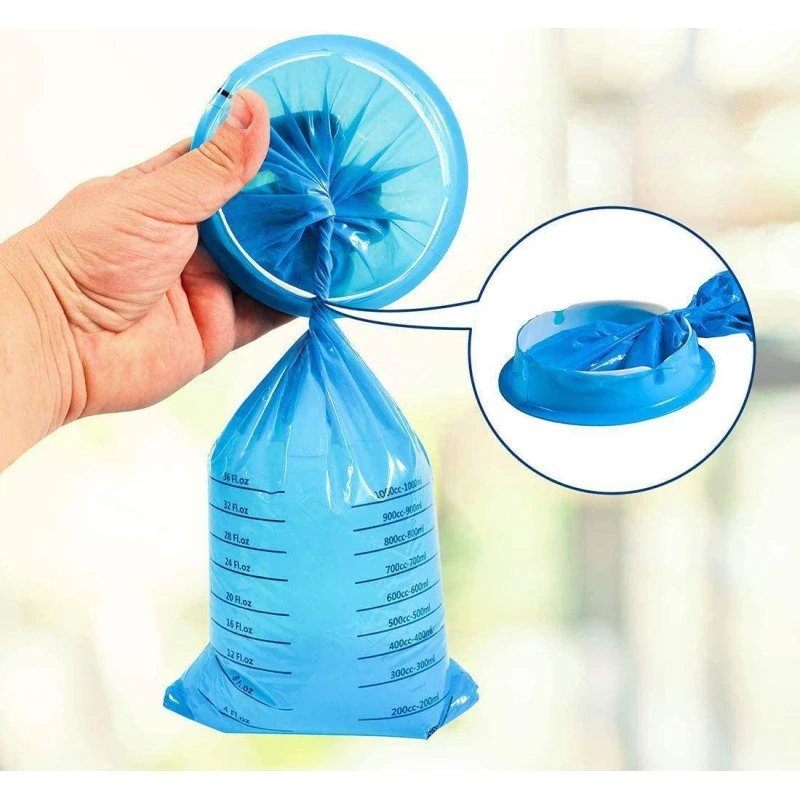 10x Opkastposer til køresyge - 1000 ml, Blå
