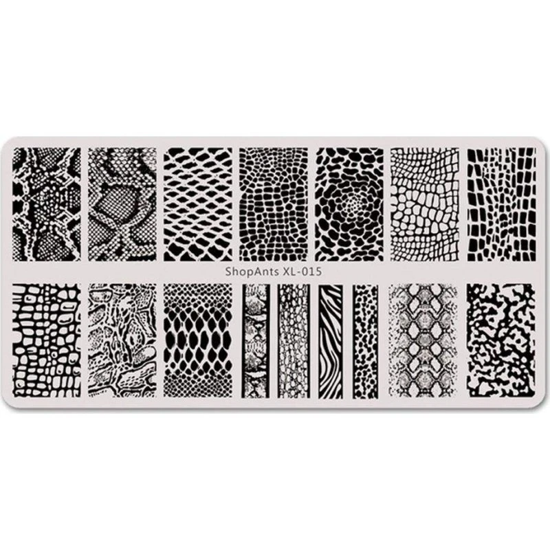 Bakke til neglestempling - Dyremønster (6 x 12 cm)
