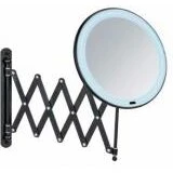 Wenko Barona væghængt kosmetikspejl med LED og 5x forstørrelse – mat sort