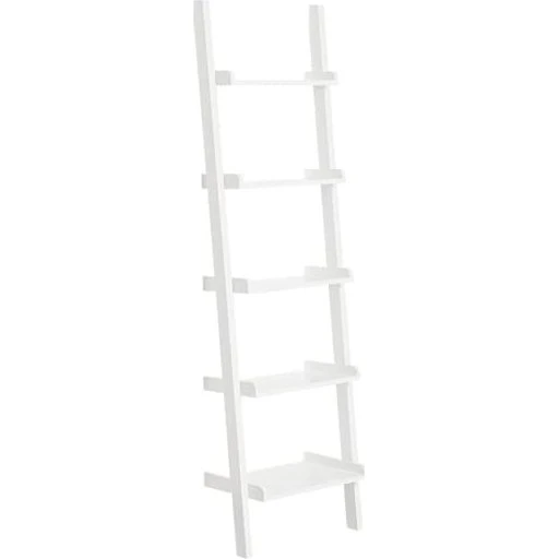 SoBuy Stigereol med 5 hylder, hvid, 56x189 cm