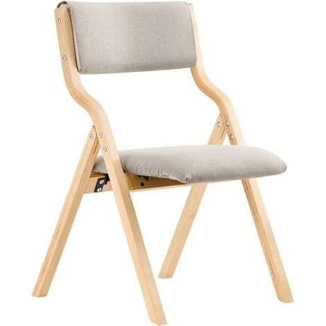 SoBuy Klapstol med hynde - 48x54x80cm | Grå FST40-HG