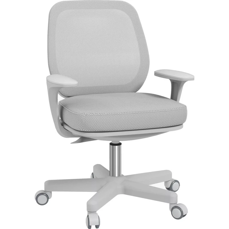 Ergonomisk kontorstol med drejefunktion og højdejustering, grå