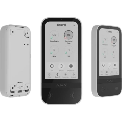 Ajax KeyPad TouchScreen trådløst tastatur, hvid