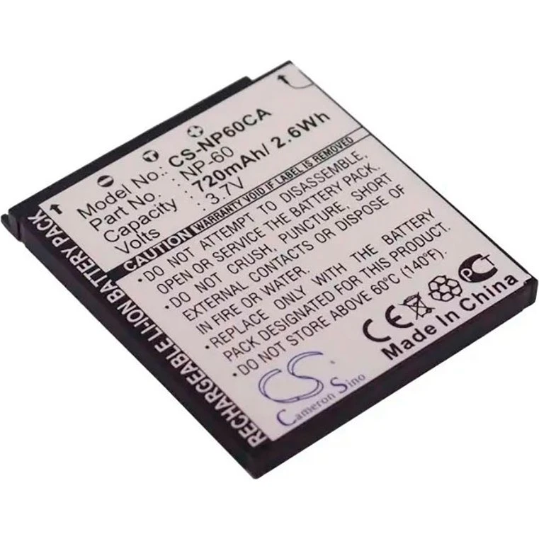 Cameron Sino Batteri til Casio NP-60 - 720mAh