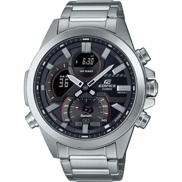 Casio Edifice ECB-30D-1AEF - Sølvfarvet ur med lænke