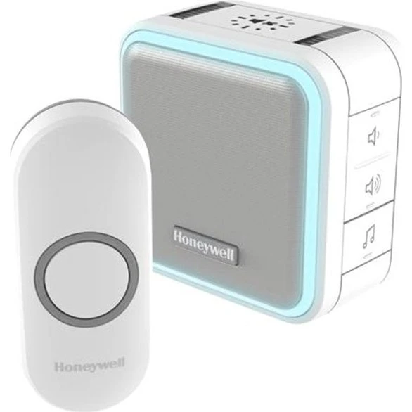 Honeywell DC515N Trådløs Dørklokke med Halogenlys og Dørtryk - Hvid