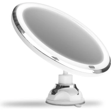Gillian Jones Makeupspejl med sugekop, justerbar LED & 10x