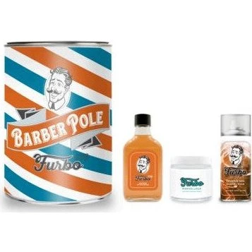Furbo Barber Pole Orange Sæt - Skum & Aftershave