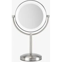 BaByliss Dobbeltsidet makeup-spejl med LED 8x, 21,5 cm - krom