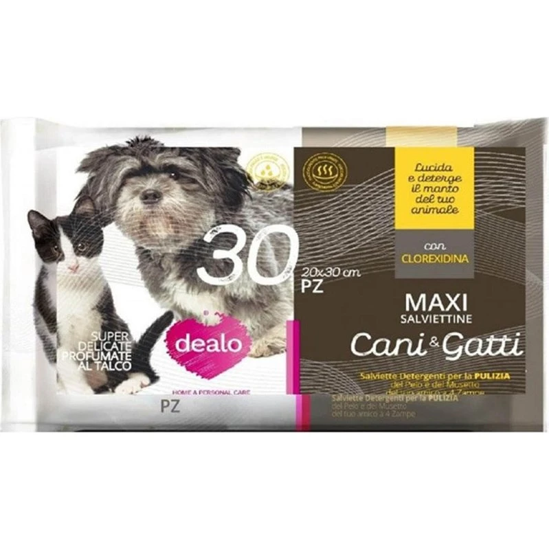Dealo vådservietter til hunde og katte XL - 72 stk.