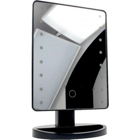 Carl&son LED-makeupspejl, sort med justerbar belysning (525 g)