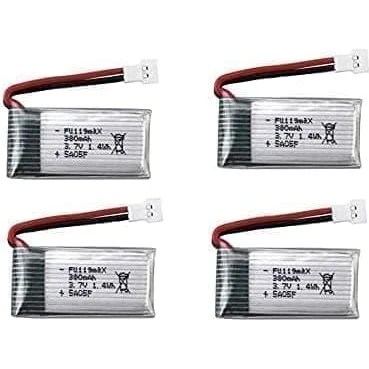 Hubsan 3.7V 380mAh Lipo Batterisæt til Hubsan & Syma Droner