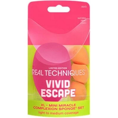 Real Techniques Vivid Escape – 4-pak makeupsvampe