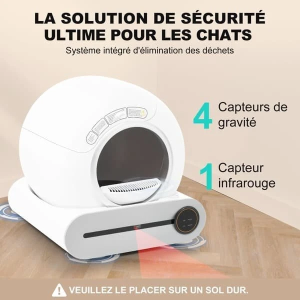 65L Automatisk Kattetoilet med App-styring og Sensor
