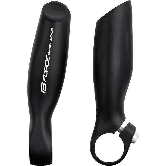 FORCE Bar Ends B4.6 - 11,5 cm i mat sort aluminium