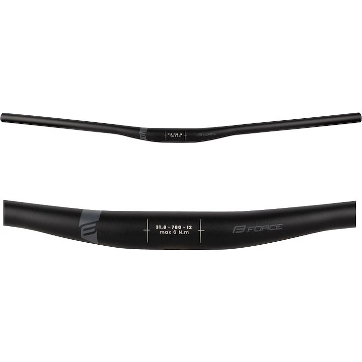 FORCE TEAM MTB Riser styr 780mm 31,8mm mat sort