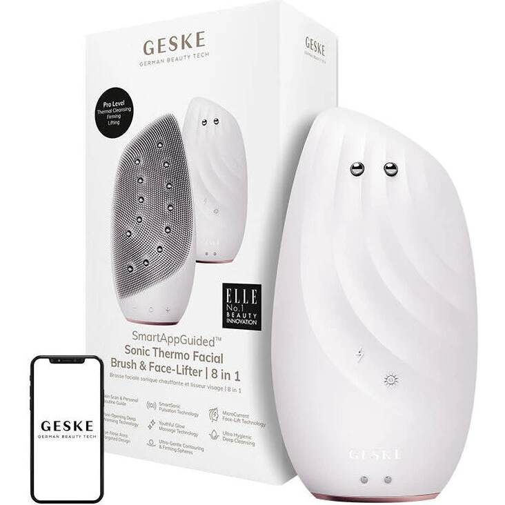 GESKE Sonic Thermo Facial Brush & Face-Lifter 8 i 1 – Starlight