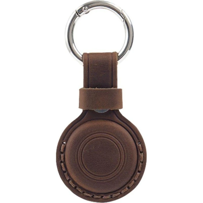 Mobile Origin A7 Læder Nøglering til AirTag - Midnight Brown