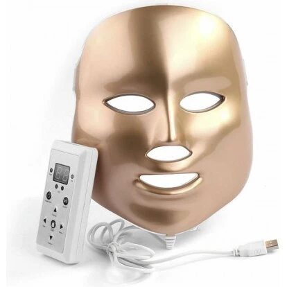 GOLD LED Lysterapi Ansigtsmaske – UV-fri