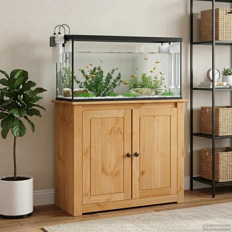 vidaXL Akvariestand PANAMA Brun 81 x 36 x 73 cm