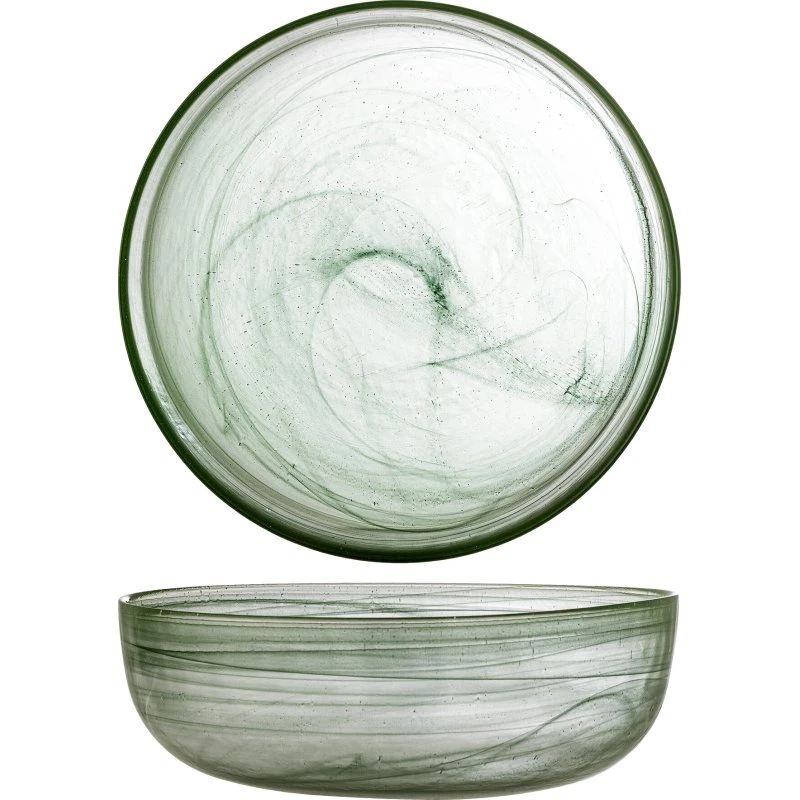 Bloomingville Amelie Skål - Grøn Glas - Ø 27 cm