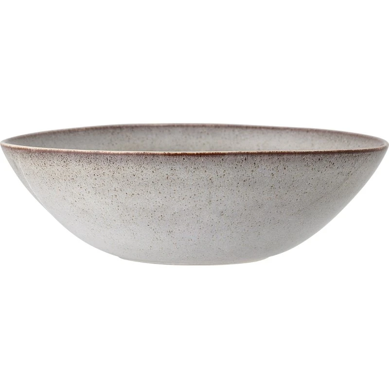 Bloomingville Sandrine serveringsskål i stentøj, 32 cm, lysegrå