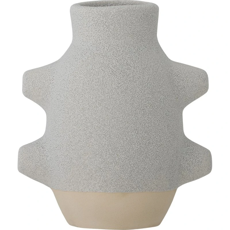 Bloomingville Birka Vase - Hvid Keramik, 16 cm