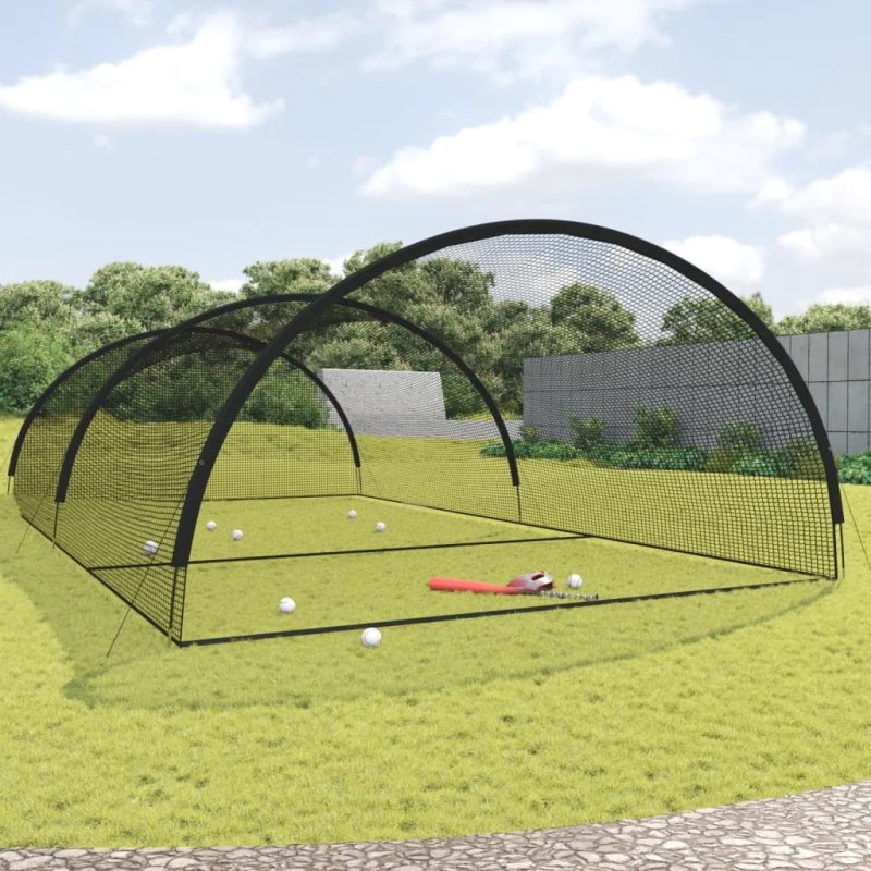 vidaXL Batting cage net til baseball, 900x400x250 cm, sort