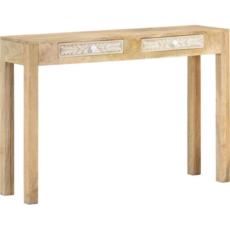vidaXL konsolbord i afbleget massivt mangotræ, 110x30x75 cm
