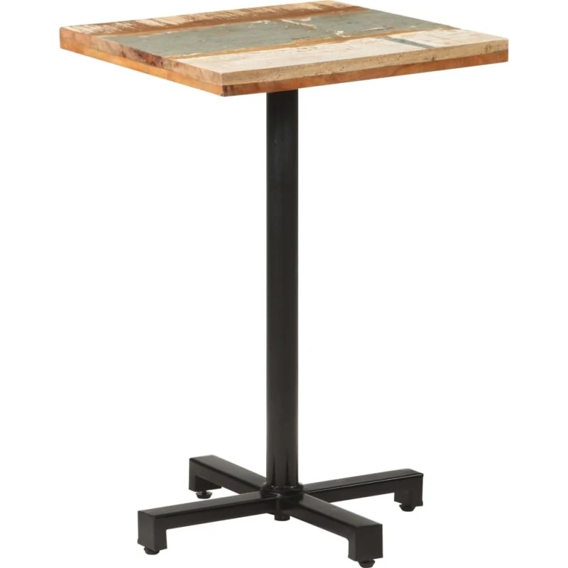 vidaXL Bistrobord 50x50 cm i massivt genbrugstræ