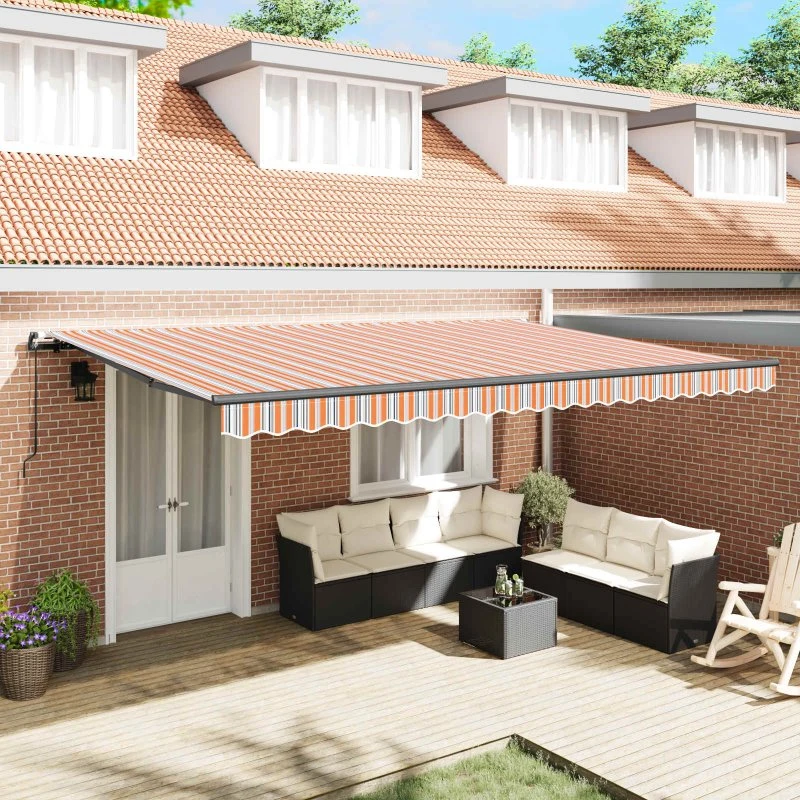 vidaXL Udtrækkelig Markise Flerfarvet 500 x 300 x 165 cm