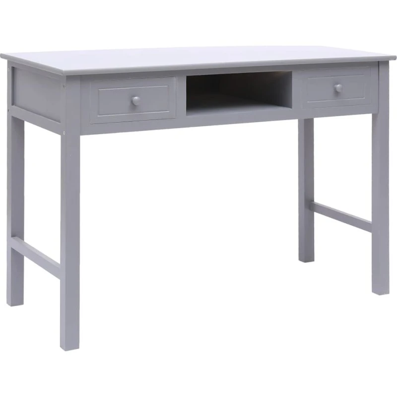 vidaXL skrivebord 110 x 45 x 76 cm i træ - grå