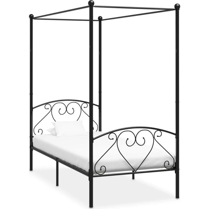vidaXL himmelseng 120 x 200 cm - sort metal