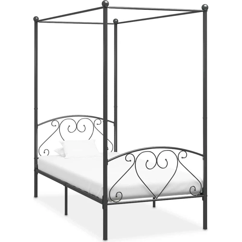 vidaXL himmelseng i metal 100 x 200 cm - grå