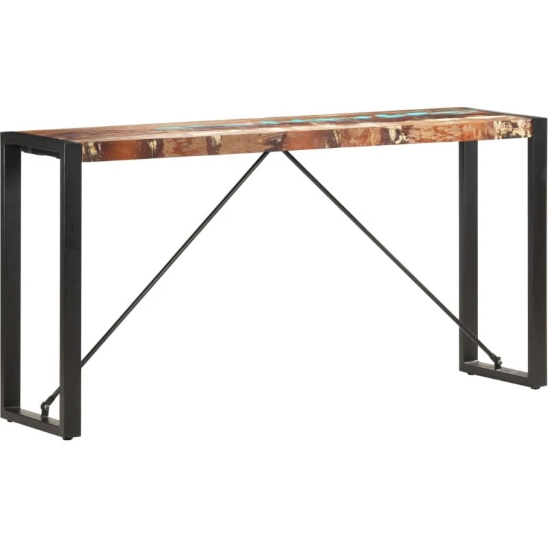 vidaXL konsolbord 150 x 35 x 76 cm i massivt genbrugstræ