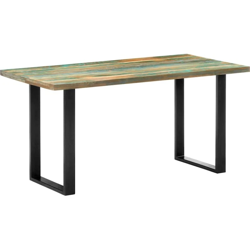 vidaXL spisebord i massivt genanvendt træ, 160x80x75 cm