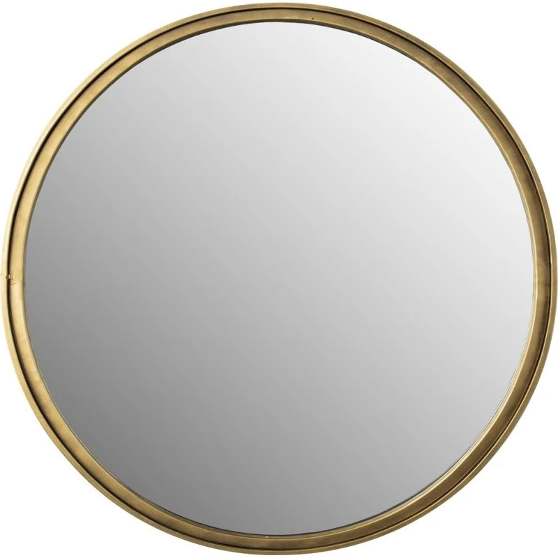 Studio White Matz Rundt Vægspejl i Bronzefarvet Jern - Ø60 cm