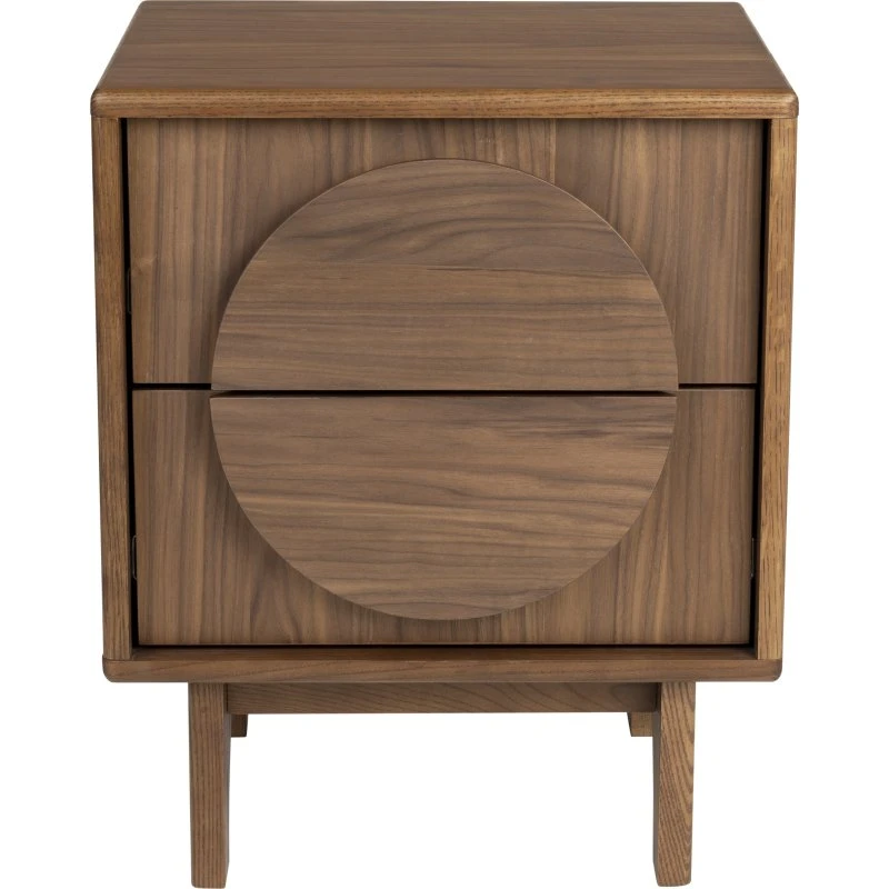 Zuiver Groove sidebord med 2 skuffer - Valnød & Ask (45x40)