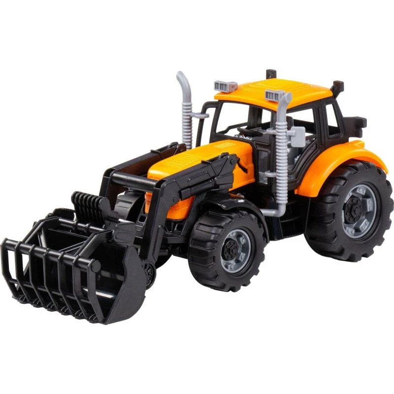 Cavallino Toys Traktor med Læsser, Gul, Skala 1:32